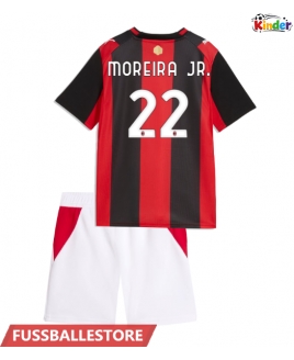 Günstige AC Milan Diego Moreira #22 Heimtrikotsatz Kinder 2026-27 Kurzarm (+ Kurze Hosen)
